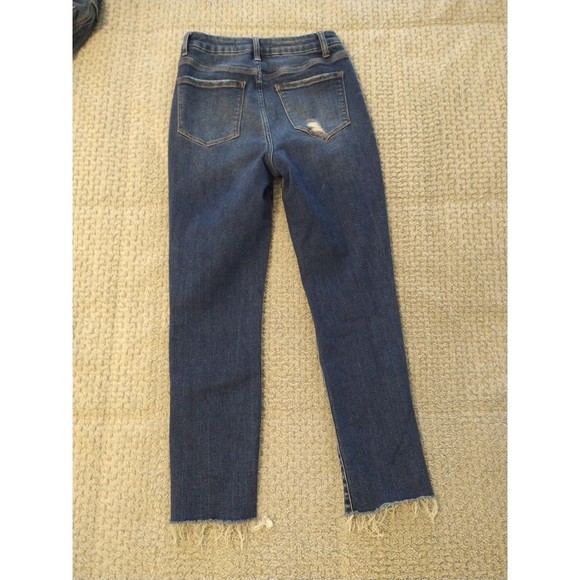 Bridge by gly buckle ultra high rise  ankle distressed jeans Sz 26 Boho Summer - Picture 5 of 9